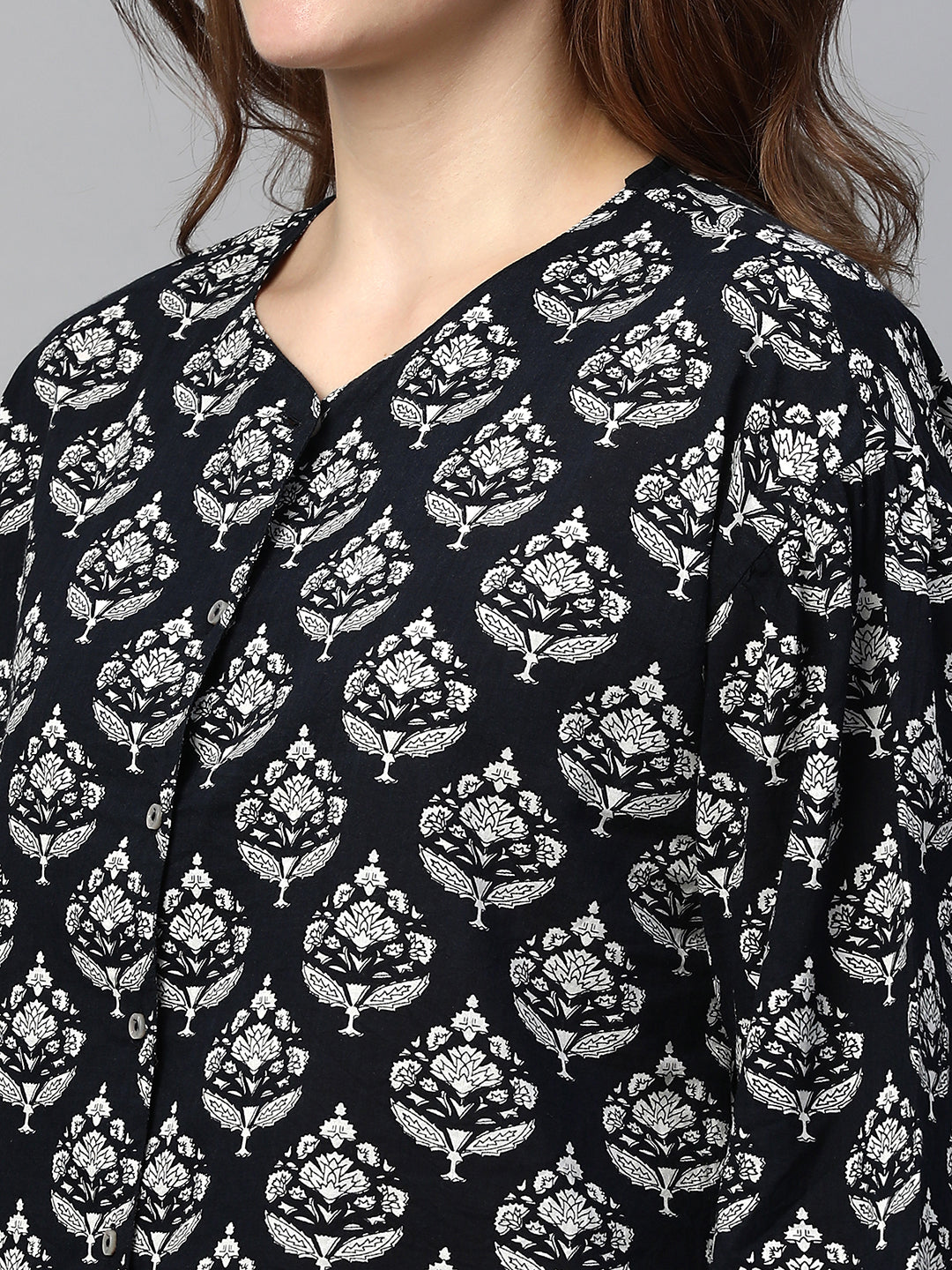 Women's Black Cotton Regular Fit Pyjama