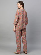 Women's Grey Cotton Regular Fit Pyjama