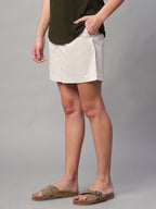 Women's Natural Cotton Lycra Regular Fit Shorts