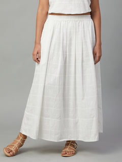 Women’s Cotton Regular Fit Skirt White