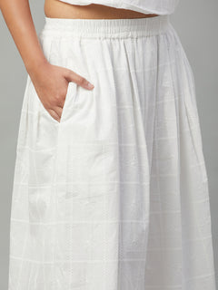 Women’s Cotton Regular Fit Skirt White
