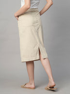 Women's Corduroy Natural 100% Cotton Regular Fit Skirt