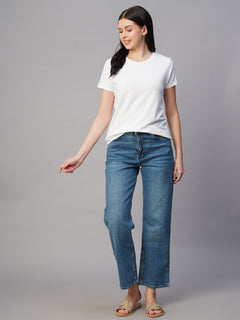 Women’s Cotton Regular Fit Basic T-Shirt White