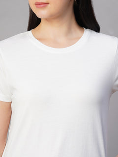 Women’s Cotton Regular Fit Basic T-Shirt White