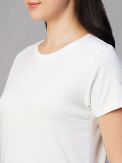 Women’s Cotton Regular Fit Basic T-Shirt White