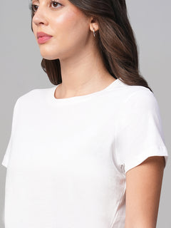 Women’s Cotton Regular Fit Short Sleeve T-Shirt White