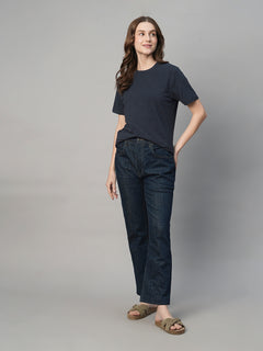 Women’s Cotton Bamboo Regular Fit T-Shirt Navy