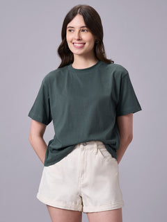 Women’s Organic Cotton Regular Fit Short Sleeve T-Shirt Olive
