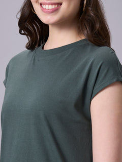 Women’s Organic Cotton Regular Fit Extended Sleeve T-Shirt Olive