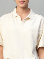 Women's Natural Cotton Elastane Regular Fit Tshirt