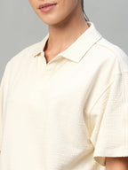 Women's Natural Cotton Elastane Regular Fit Tshirt