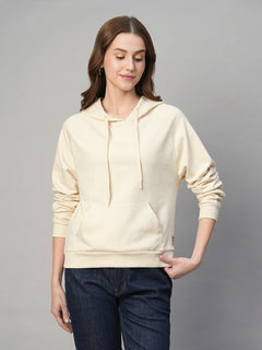 Women’s Cotton Polyester Regular Fit T-Shirt Natural