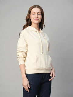 Women’s Cotton Polyester Regular Fit T-Shirt Natural