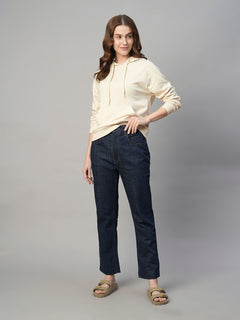 Women’s Cotton Polyester Regular Fit T-Shirt Natural