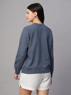 Women’s Organic Cotton Regular Fit Sweatshirt Light Blue