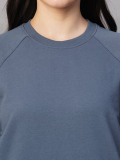 Women’s Organic Cotton Regular Fit Sweatshirt Light Blue