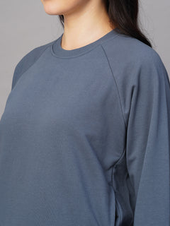 Women’s Organic Cotton Regular Fit Sweatshirt Light Blue