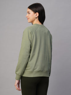 Women’s Organic Cotton Regular Fit Sweatshirt Light Green