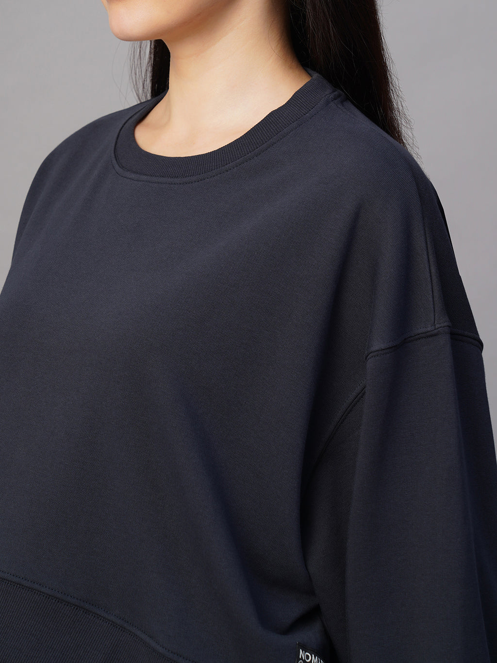 Women's Navy Organic Cotton Regular Fit Sweatshirt