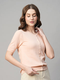 Women’s Cotton Viscose Regular Fit T-Shirt Pink