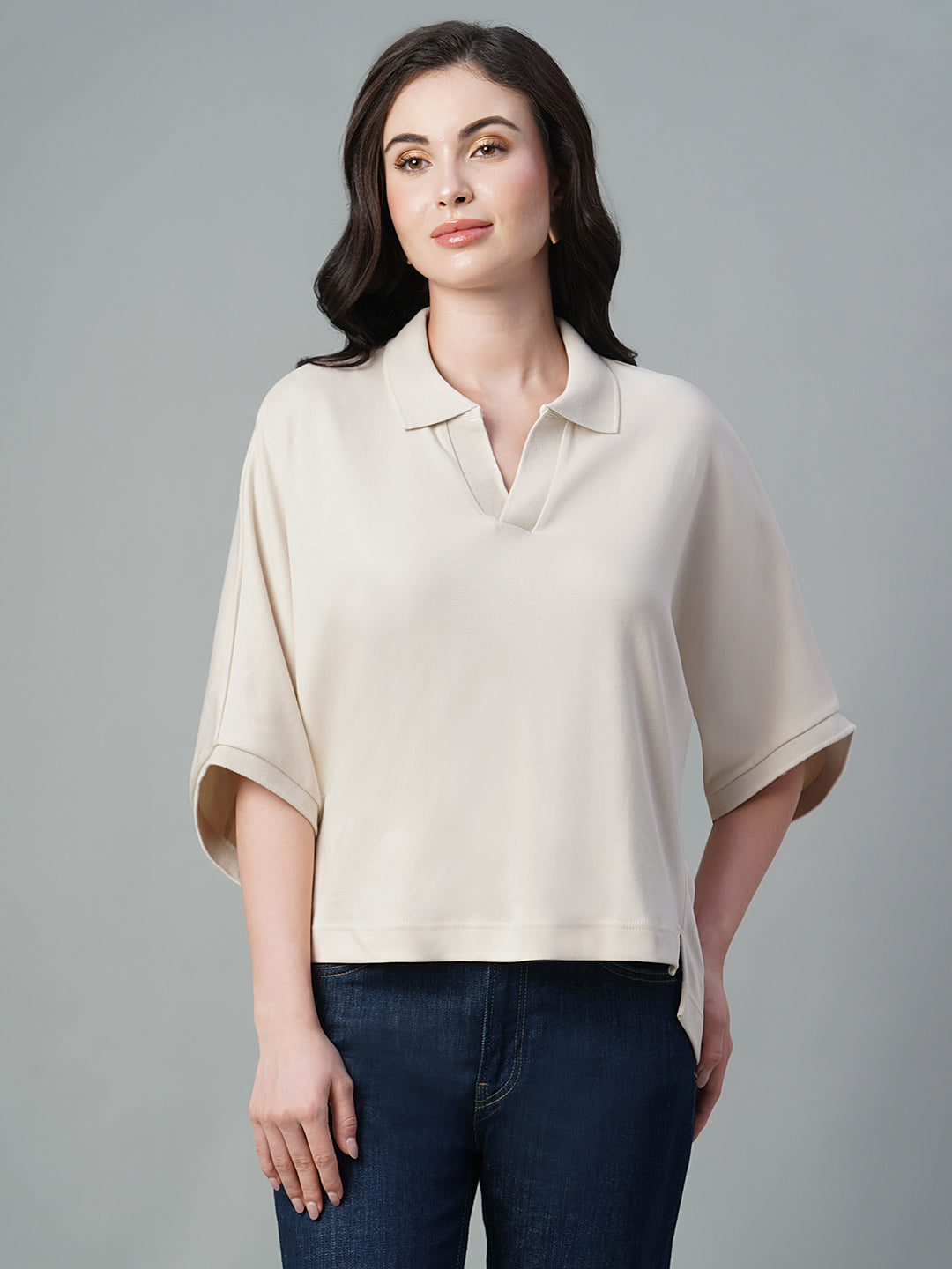 Women's Natural 100% Cotton Regular Fit Tshirt