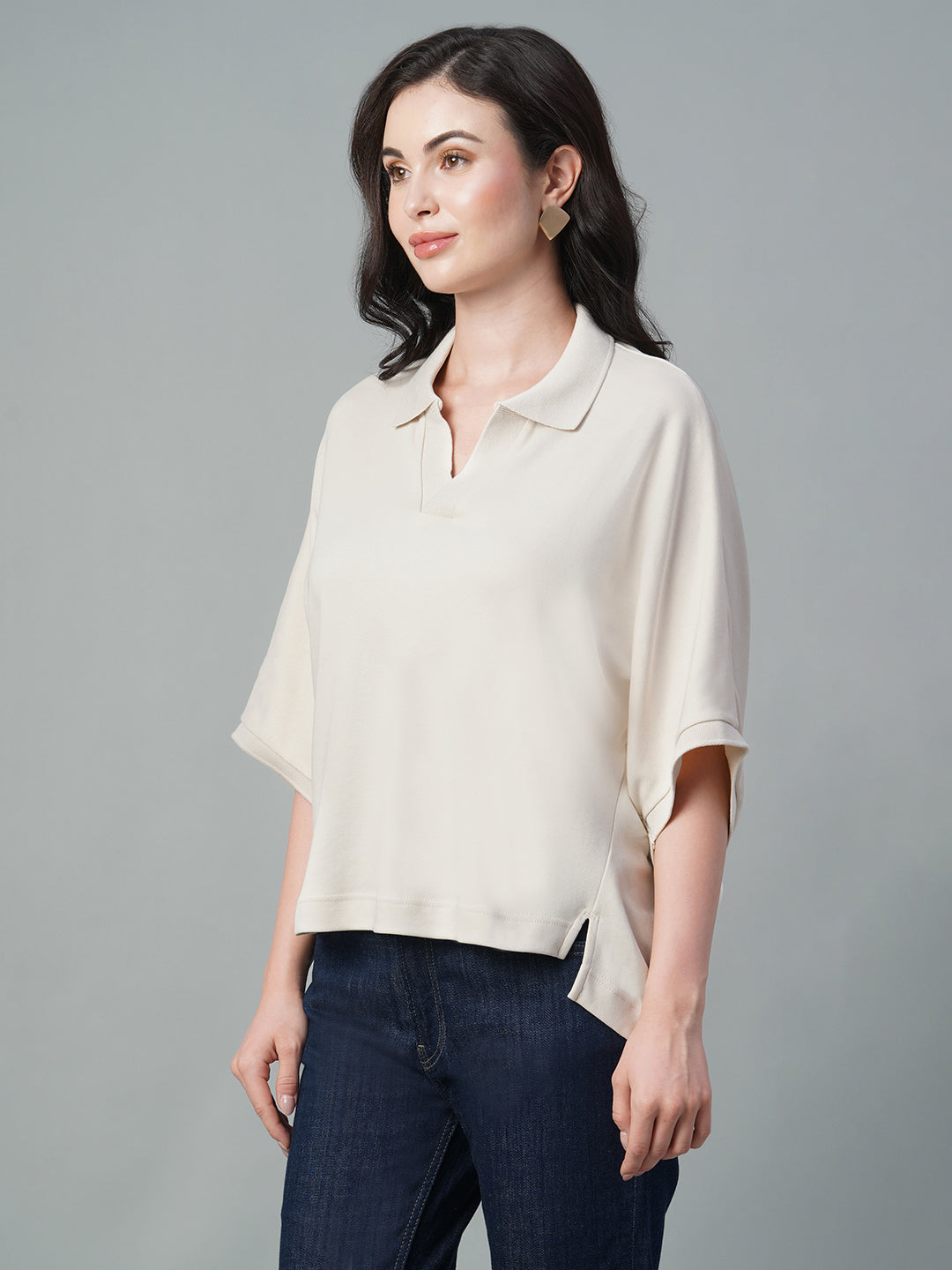 Women's Natural 100% Cotton Regular Fit Tshirt