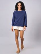 Women's Navy 100% Organic Cotton Regular Fit Tshirt