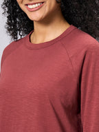 Women's Red 100% Organic Cotton Regular Fit Tshirt
