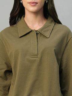Women’s Cotton Elastane Regular Fit T-Shirt Dark Brown