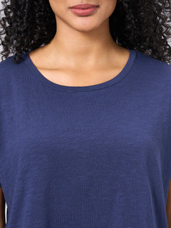 Women’s Organic Cotton Regular Fit Crew Neck T-Shirt Navy