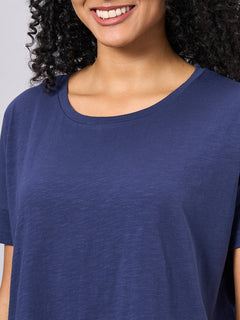 Women’s Organic Cotton Regular Fit Crew Neck T-Shirt Navy