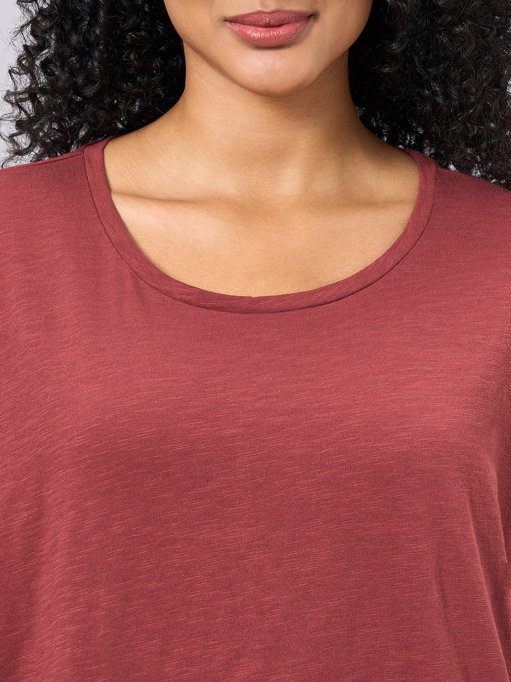 Women's Red 100% Organic Cotton Regular Fit Tshirt
