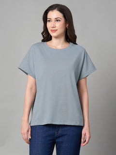 Women’s Cotton Loose Fit T-Shirt Blue