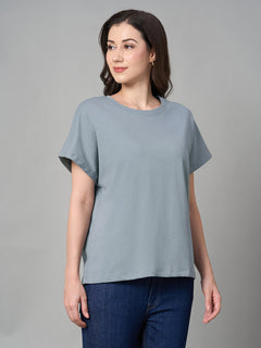 Women’s Cotton Loose Fit T-Shirt Blue