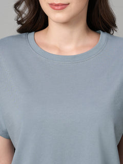 Women’s Cotton Loose Fit T-Shirt Blue