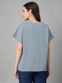 Women’s Cotton Loose Fit T-Shirt Blue