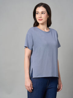 Women’s Cotton Bamboo Elastane Loose Fit T-Shirt Lavender