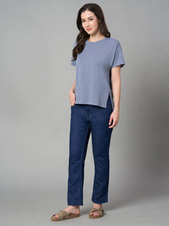 Women’s Cotton Bamboo Elastane Loose Fit T-Shirt Lavender