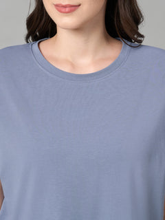 Women’s Cotton Bamboo Elastane Loose Fit T-Shirt Lavender