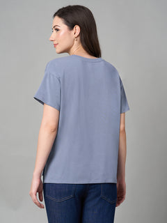 Women’s Cotton Bamboo Elastane Loose Fit T-Shirt Lavender