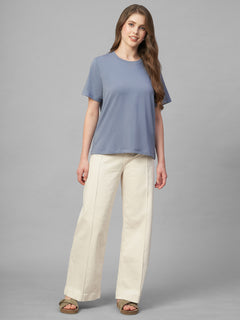 Women’s Cotton Bamboo Elastane Regular Fit T-Shirt Lavender