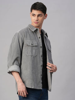 Men’s Cotton Regular Fit Jacket Grey