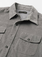 Men's Corduroy Grey 100% Cotton Regular Fit Jackets