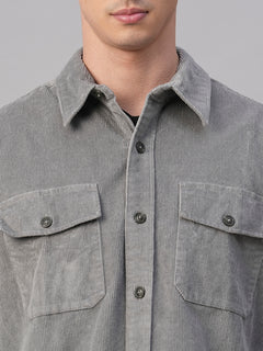 Men’s Cotton Regular Fit Jacket Grey