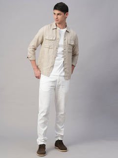Men’s Linen Regular Fit Jacket Natural