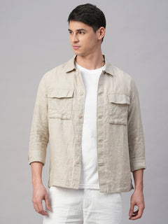 Men’s Linen Regular Fit Jacket Natural