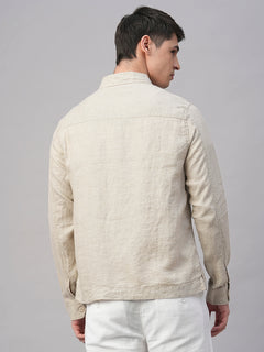 Men’s Linen Regular Fit Jacket Natural