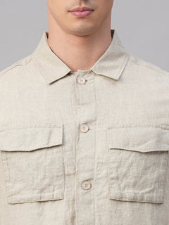 Men’s Linen Regular Fit Jacket Natural