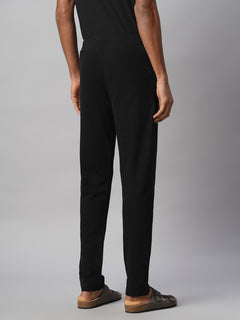 Men's 100% Cotton Regular Fit Knit pant Black
