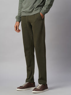 Men's 100% Cotton Regular Fit Knit pant Green